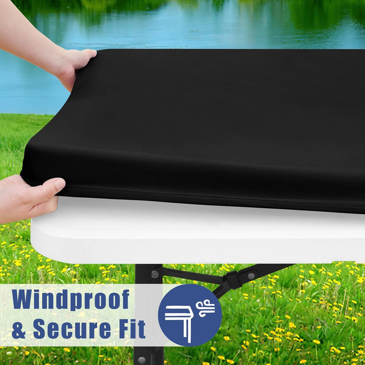 🍖Stretch Fabric Table Top Cap Cover – Waterproof & Reusable